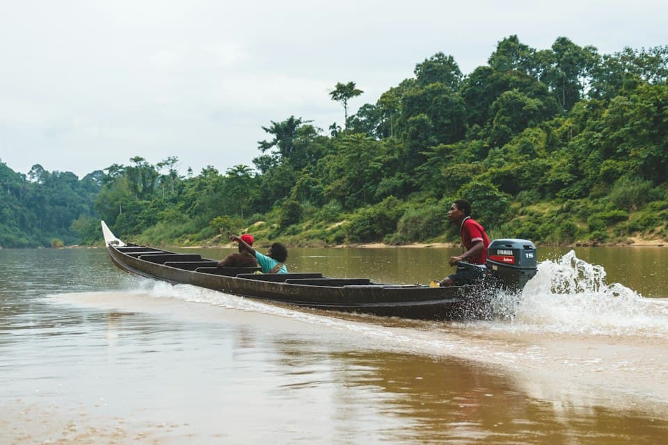 River boat through the rainforest, Taman Negara